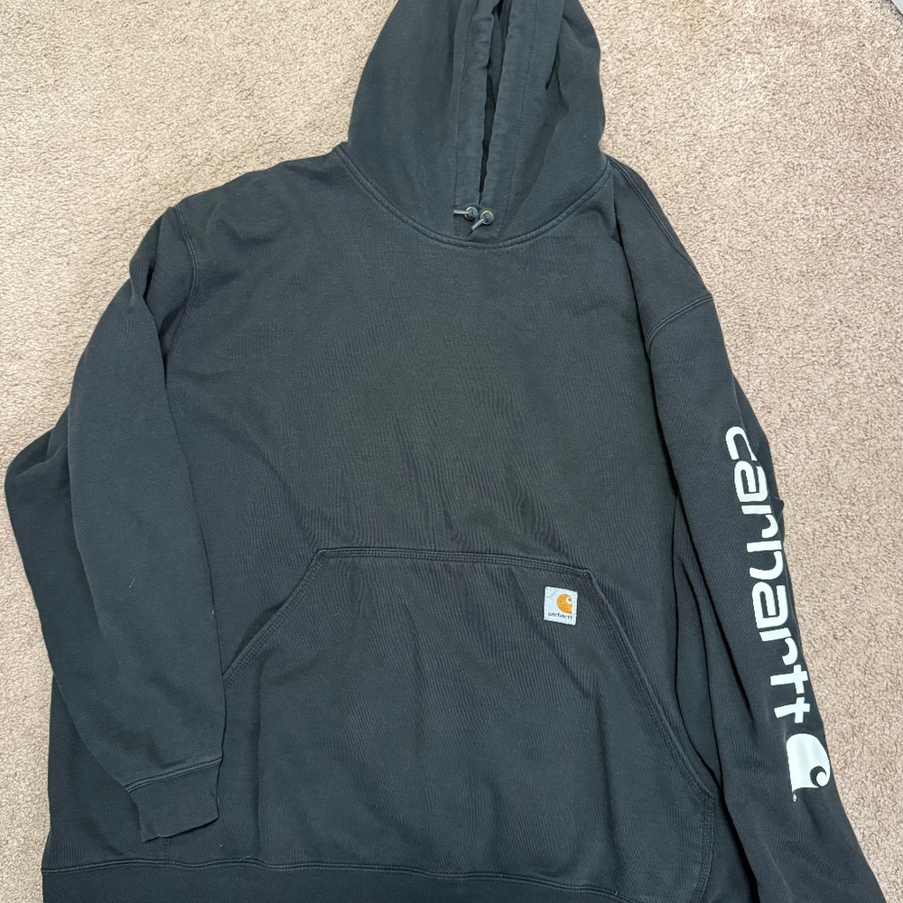 carrhartt mens hoodie black heavy weight rain 4xl